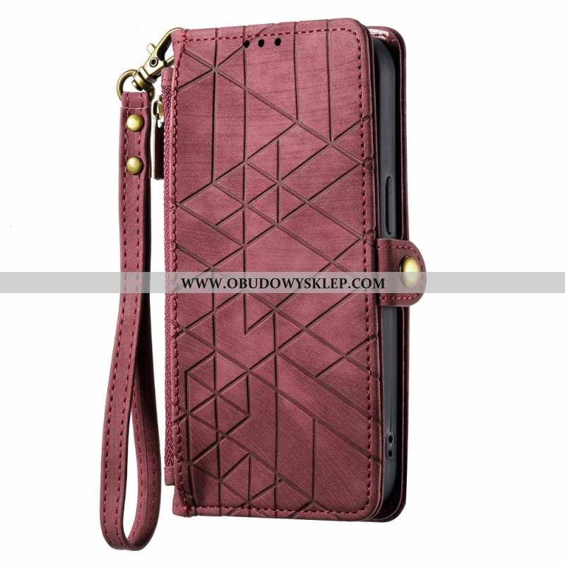 Etui Folio Google Pixel 9 Pro Xl Portfel Z Geometrycznym Wzorem Etui Ochronne