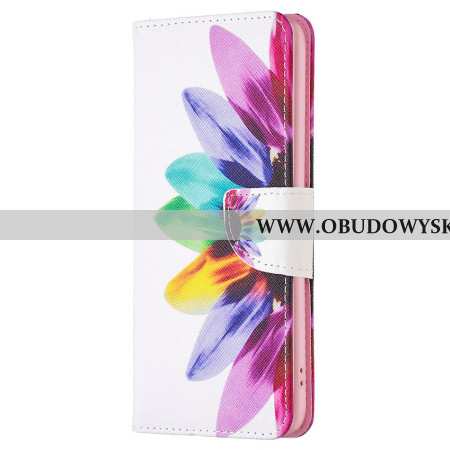 Etui Folio Oppo A98 5g Akwarela Kwiat Etui Ochronne