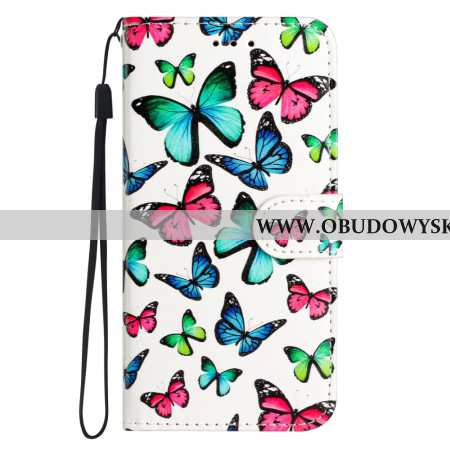 Etui Folio Oppo A98 5g Motyle Z Paskiem