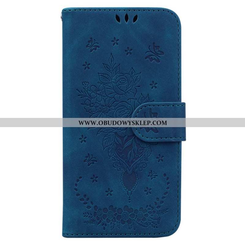 Etui Folio Oppo Reno 12 5g Kwiatowa Sukienka Z Paskiem