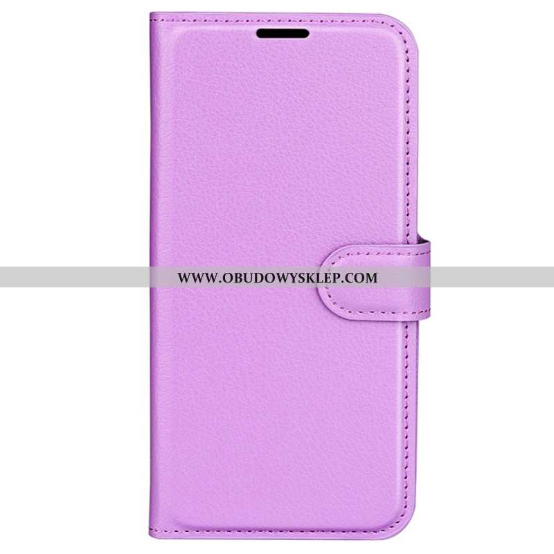 Etui Folio Oppo Reno 12f 5g Klasyczna Sztuczna Skóra Litchi Etui Ochronne