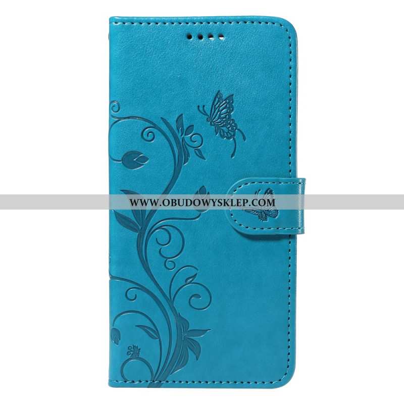 Etui Folio Samsung Galaxy A15 5g Kwiaty Moreli Z Paskiem Etui Ochronne