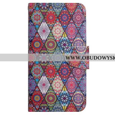 Etui Folio Samsung Galaxy A15 5g Patchwork Z Paskiem