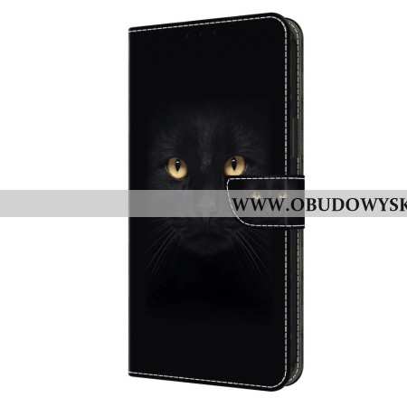 Etui Folio Samsung Galaxy A15 CZarny Kot Etui Ochronne