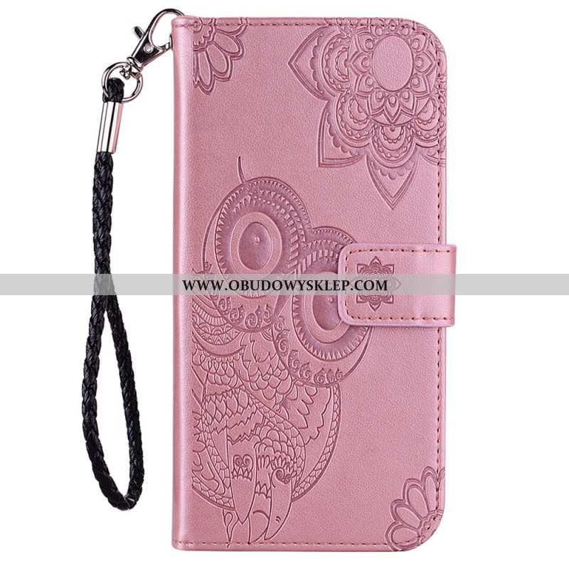 Etui Folio Samsung Galaxy A15 Wzór Sowy Z Paskiem Etui Ochronne