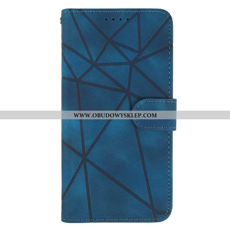 Etui Folio Samsung Galaxy A16 5g Linie Z Efektem Zamszu