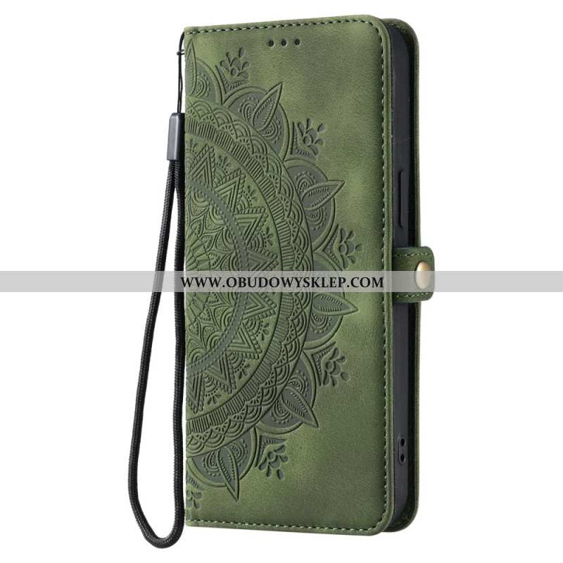 Etui Folio Samsung Galaxy A16 5g Mandala Z Efektem Zamszu Z Paskiem