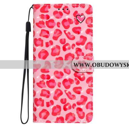 Etui Folio Samsung Galaxy A16 5g Różowy Lampart Etui Ochronne