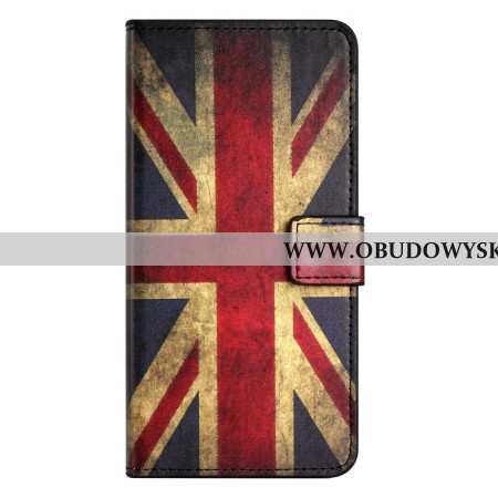 Etui Folio Samsung Galaxy A16 5g Stara Angielska Flaga Etui Ochronne