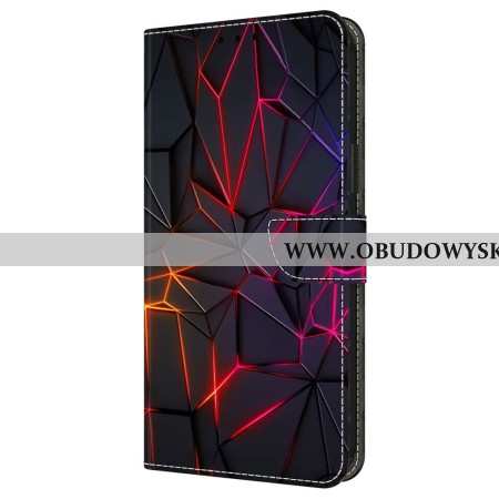 Etui Folio Samsung Galaxy A16 5g Wzór CZerwonych Pęknięć Etui Ochronne