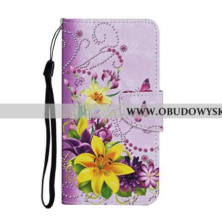 Etui Folio Samsung Galaxy A16 5g Żółte Kwiaty Etui Ochronne