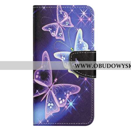 Etui Folio Samsung Galaxy A55 5g Błyszczące Motyle