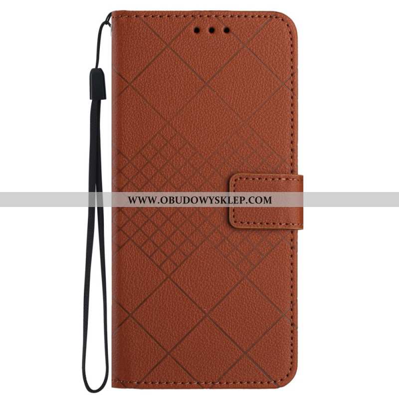 Etui Folio Samsung Galaxy M55 5g Tekstura Diamentu Liczi