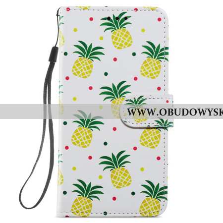 Etui Folio Samsung Galaxy S24 5g Ananas Z Paskiem Etui Ochronne