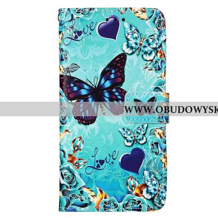 Etui Folio Samsung Galaxy S24 5g Motyle I Serca Z Paskiem