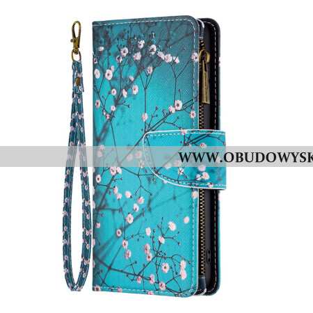 Etui Folio Samsung Galaxy S24 5g Portfel W Kwiaty Śliwy Z Paskiem