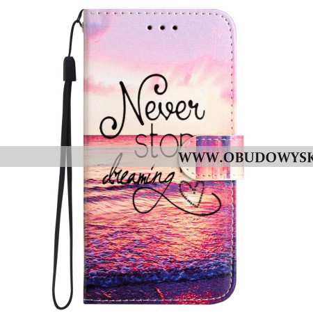 Etui Folio Samsung Galaxy S24 5g Północ Nigdy Nie Przestawaj Marzyć Z Paskiem Etui Ochronne