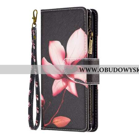 Etui Folio Samsung Galaxy S24 5g Różowy Portfel W Kwiaty Z Paskiem Etui Ochronne