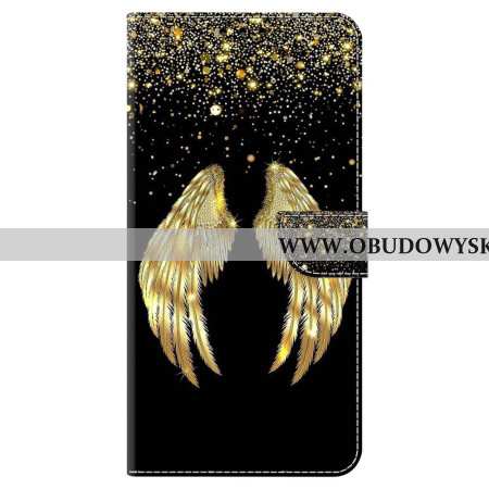 Etui Folio Samsung Galaxy S24 5g Złote Skrzydła Etui Ochronne