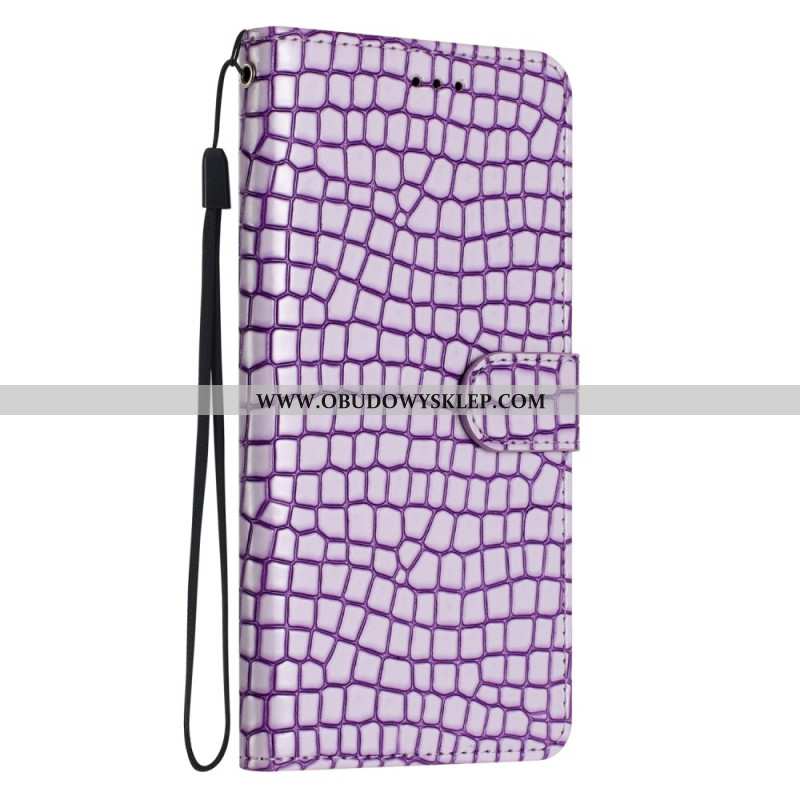 Etui Folio Samsung Galaxy S24 Fe Styl Krokodyla Z Paskiem