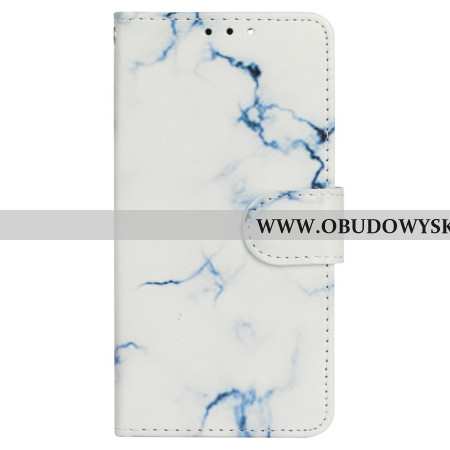 Etui Folio Samsung Galaxy S24 Fe Wzór Białego Marmuru