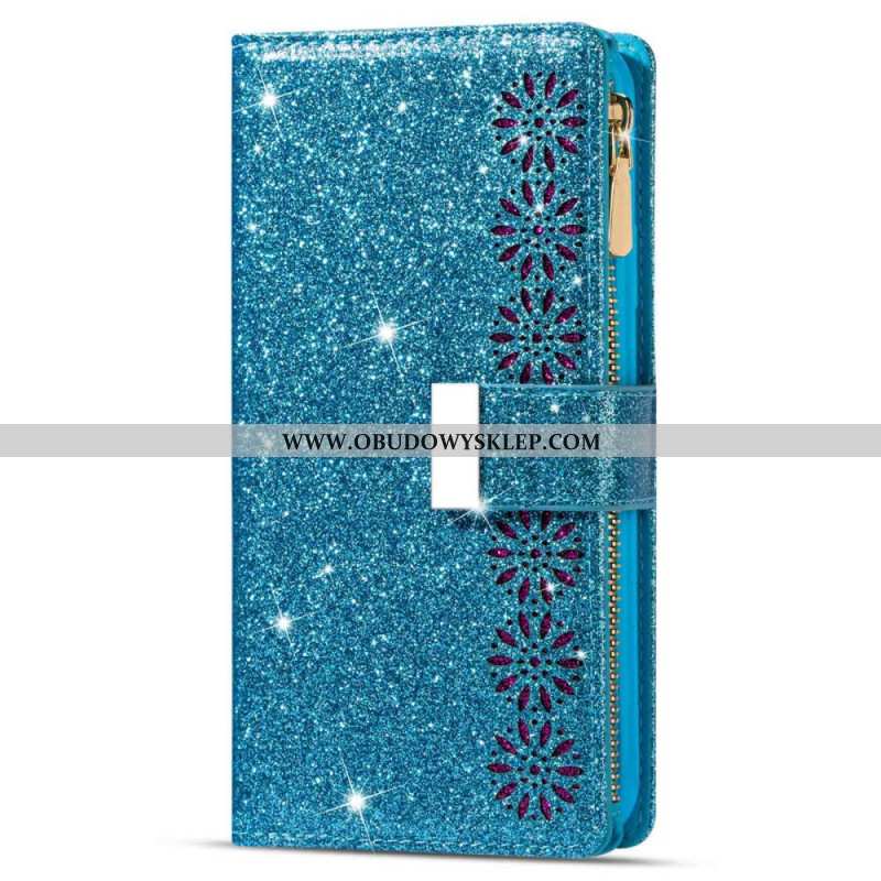 Etui Folio Samsung Galaxy S24 Plus 5g Cekiny Z Paskami Etui Ochronne