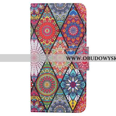 Etui Folio Samsung Galaxy S24 Plus 5g Diamenty Totemu Z Paskiem Etui Ochronne