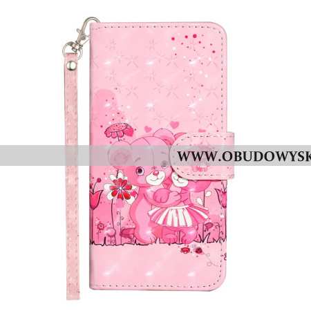 Etui Folio Samsung Galaxy S24 Plus 5g Misie Na Smyczy Etui Ochronne