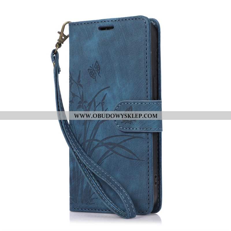 Etui Folio Samsung Galaxy S24 Plus 5g Orchidee I Motyle Z Paskiem