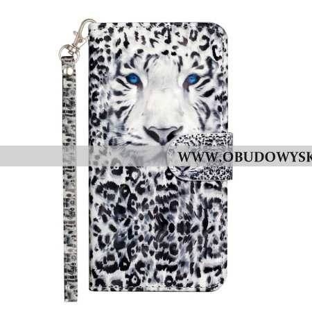 Etui Folio Samsung Galaxy S24 Ultra 5g Lampart Z Paskiem Etui Ochronne