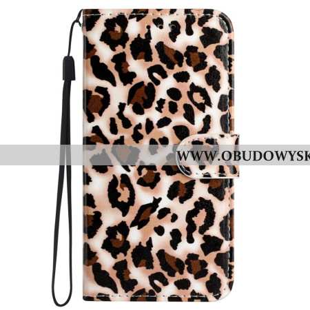 Etui Folio Samsung Galaxy S24 Ultra 5g Pasek W Panterkę Etui Ochronne