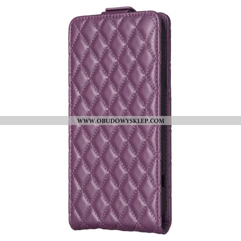 Etui Folio Samsung Galaxy S24 Ultra 5g Pikowana Z Pionową Klapą Etui Ochronne