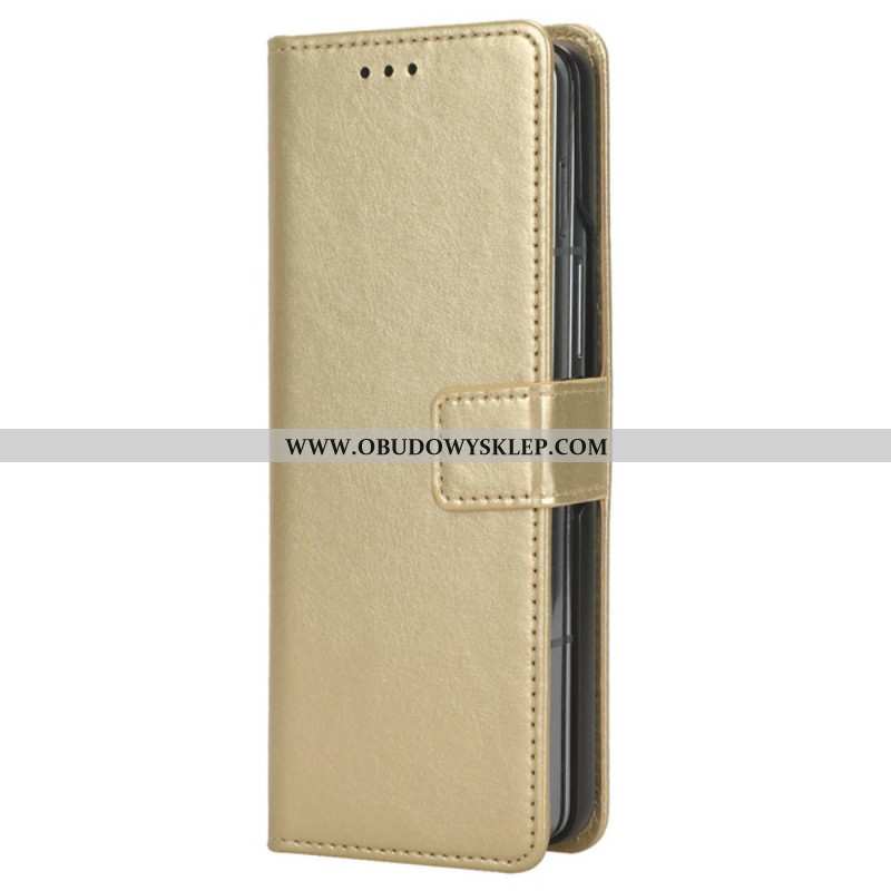 Etui Folio Samsung Galaxy Z Fold 6 Błyszcząca Sztuczna Skóra Etui Ochronne