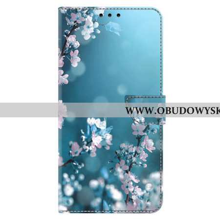 Etui Folio Xiaomi 14 Kwiaty Śliwy Etui Ochronne