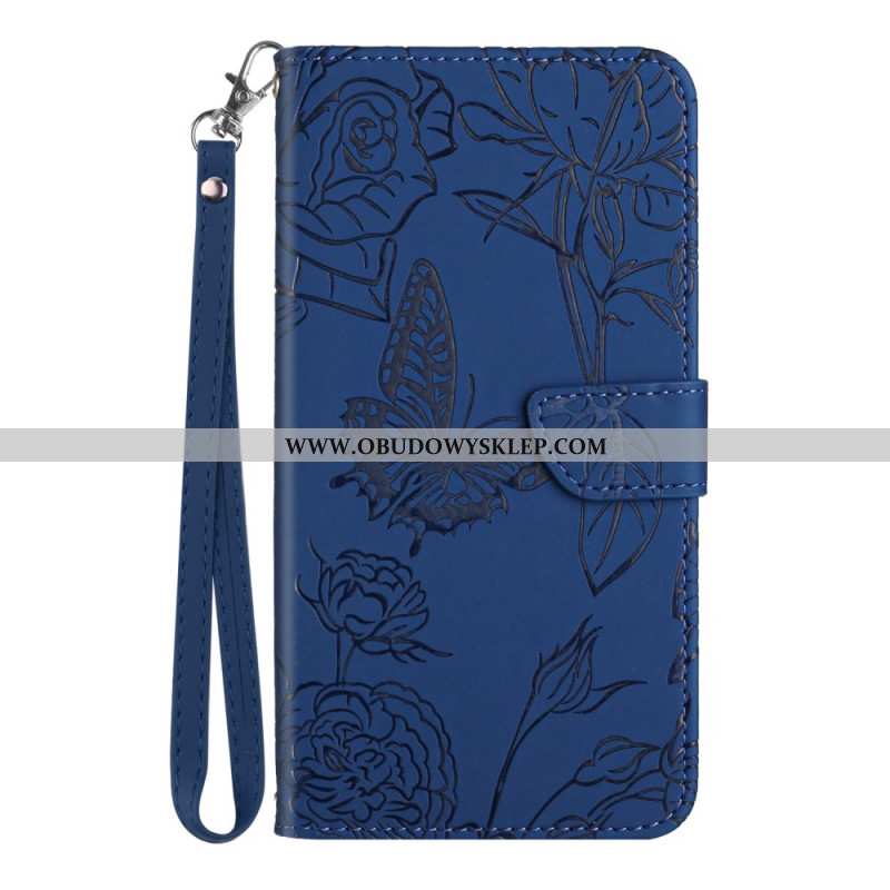 Etui Folio Xiaomi 14 Pro Nadruk W Kształcie Motyla Z Paskiem Etui Ochronne