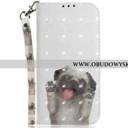 Etui Folio Xiaomi 14t Pro Mops Na Smycz Etui Ochronne