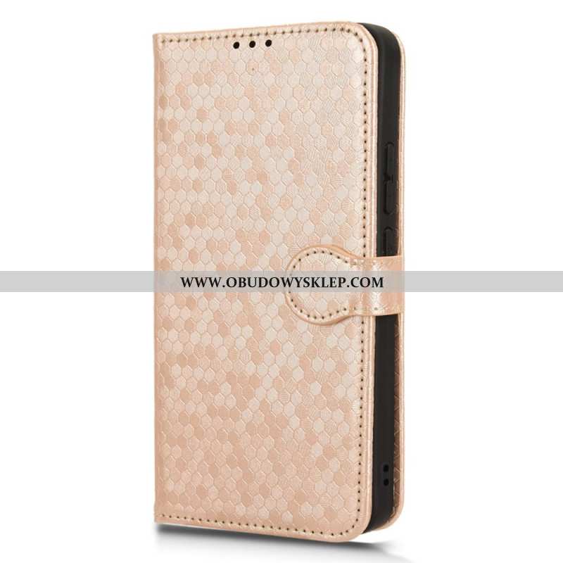 Etui Folio Xiaomi Redmi Note 13 4g Błyszczący Pasek W Kropki