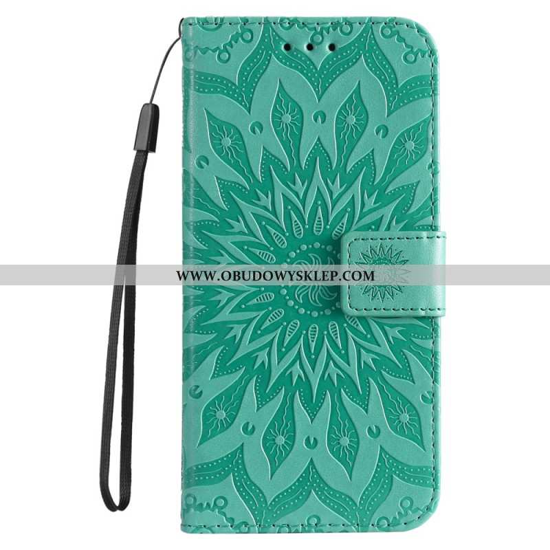 Etui Folio iPhone 16 Plus Wzór Mandali Z Paskiem Etui Ochronne