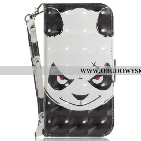 Etui Folio iPhone 16 Plus Wściekła Panda Z Paskiem