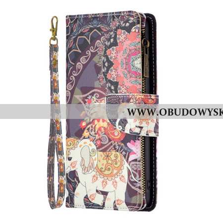 Etui Folio iPhone 16 Portfel Plemiennego Słonia Etui Ochronne