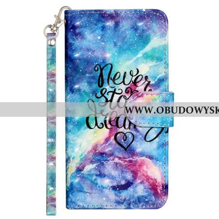 Etui Folio iPhone 16 Pro Gwiaździste Niebo Z Paskiem Etui Ochronne