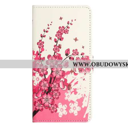 Etui Folio iPhone 16 Pro Max Kwiaty Śliwy