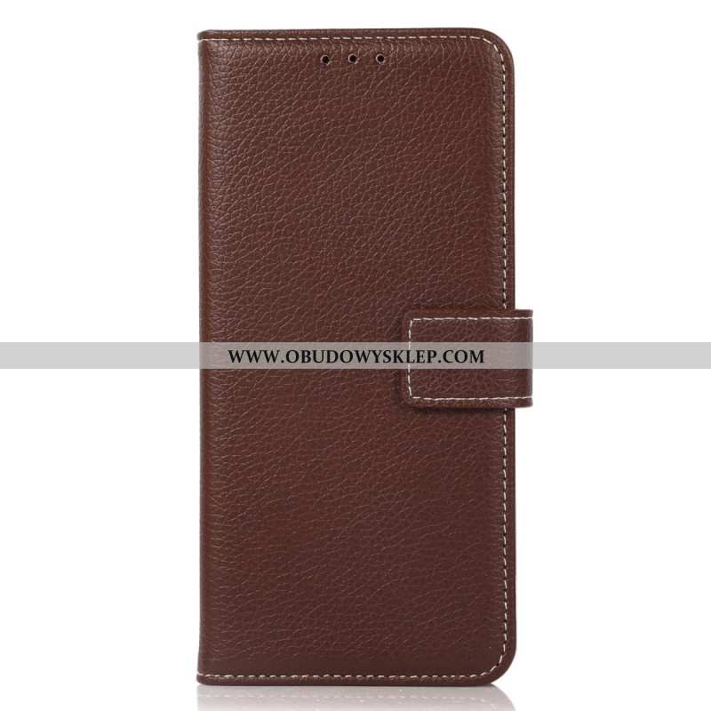 Etui Folio iPhone 16 Pro Max Litchi Powierzchniowe