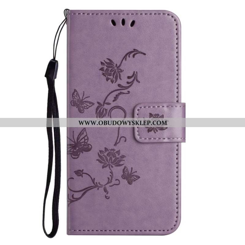 Etui Folio iPhone 16 Pro Max Motyle I Kwiaty