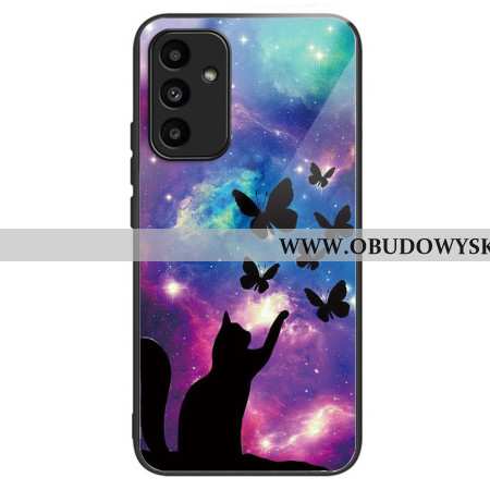 Etui Samsung Galaxy A15 Kot I Motyle Ze Szkła Hartowanego