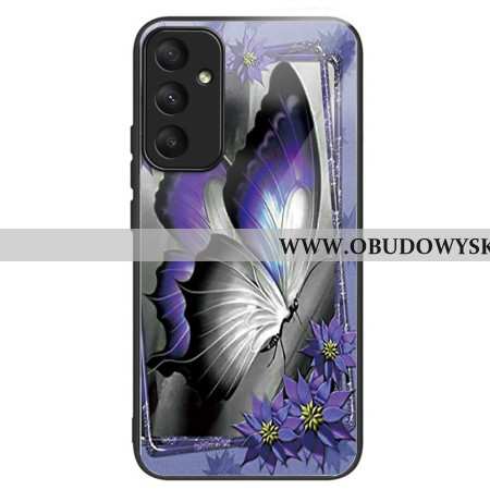 Etui Samsung Galaxy A55 5g Fioletowe Szkło Hartowane W Kształcie Motyla