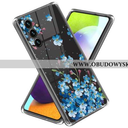 Etui Samsung Galaxy A55 5g Niebieskie Kwiaty