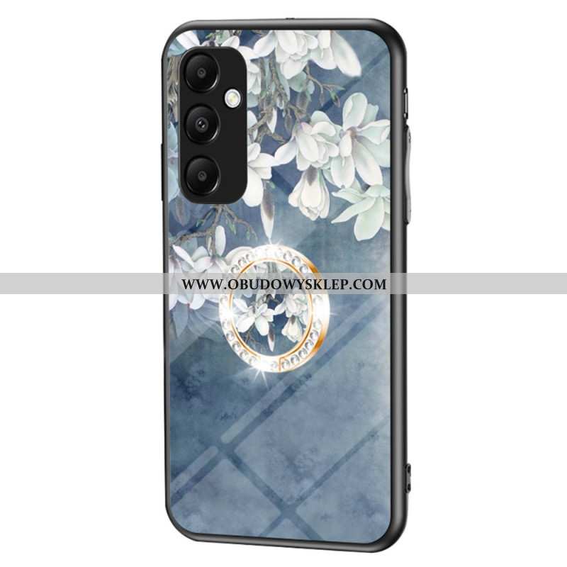 Etui Samsung Galaxy A55 5g Szkło Hartowane Z Uchwytem W Kwiatowy Wzór