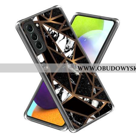 Etui Samsung Galaxy S24 5g Abstrakcyjny Marmurowy Wzór W CZarnej Geometrii