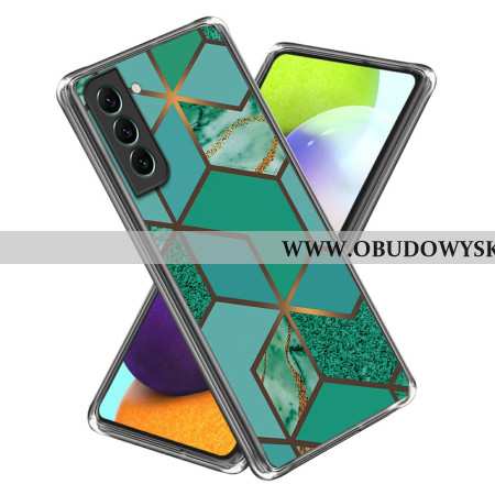 Etui Samsung Galaxy S24 5g Abstrakcyjny Wzór Marmuru W Zielonej Geometrii